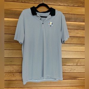 Ryder Cup Nike Dri-Fit Striped Golf Polo Black